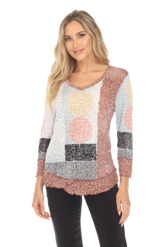 Amber Mirage Crinkle Top