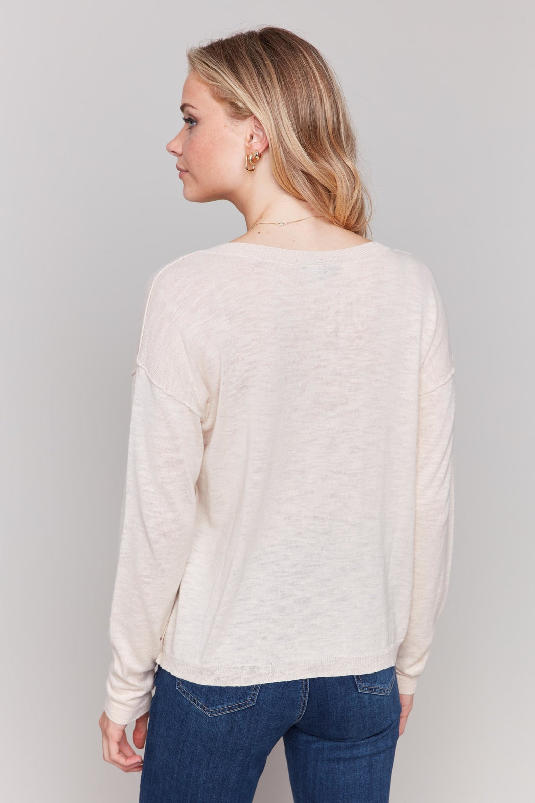 Oatmeal Embroidered Sweater