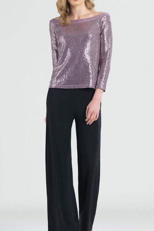 Off-Shoulder Shimmer Top