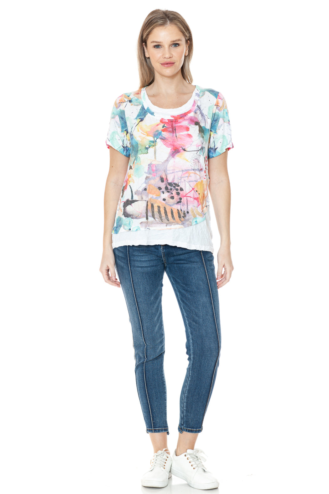 Watercolor Crinkle Top