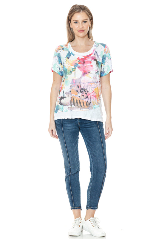 Watercolor Crinkle Top
