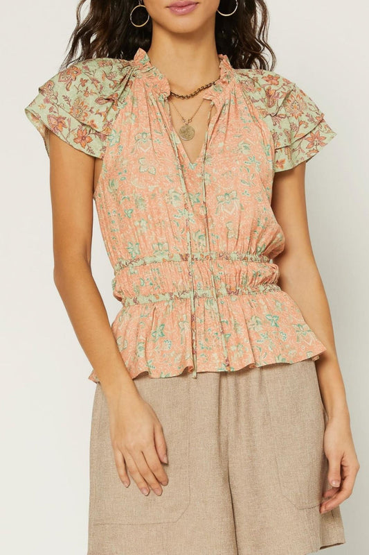 Tiered Floral Top