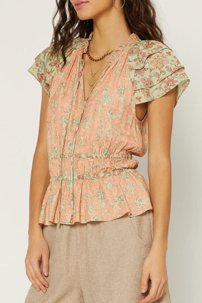 Tiered Floral Top