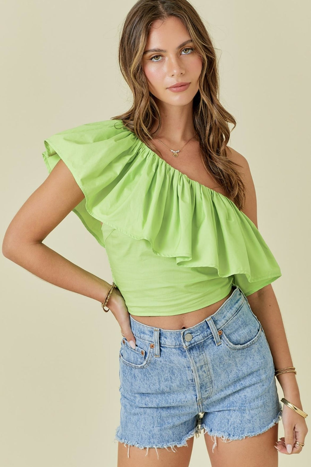 One-Shoulder Crop Top