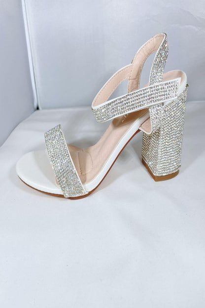 Anna Rhinestone Block-Heel