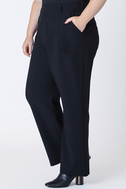 Wide Leg Ponte Knit Trousers