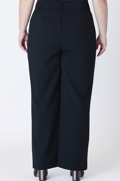 Wide Leg Ponte Knit Trousers