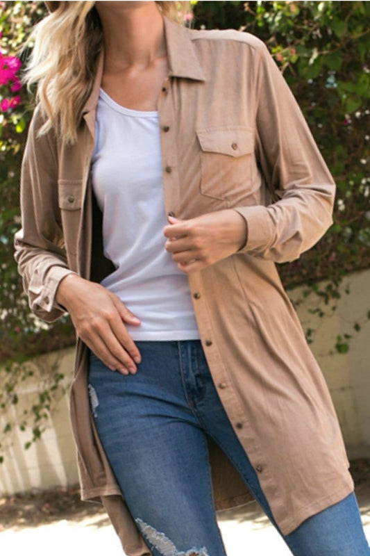 Suede Long Top