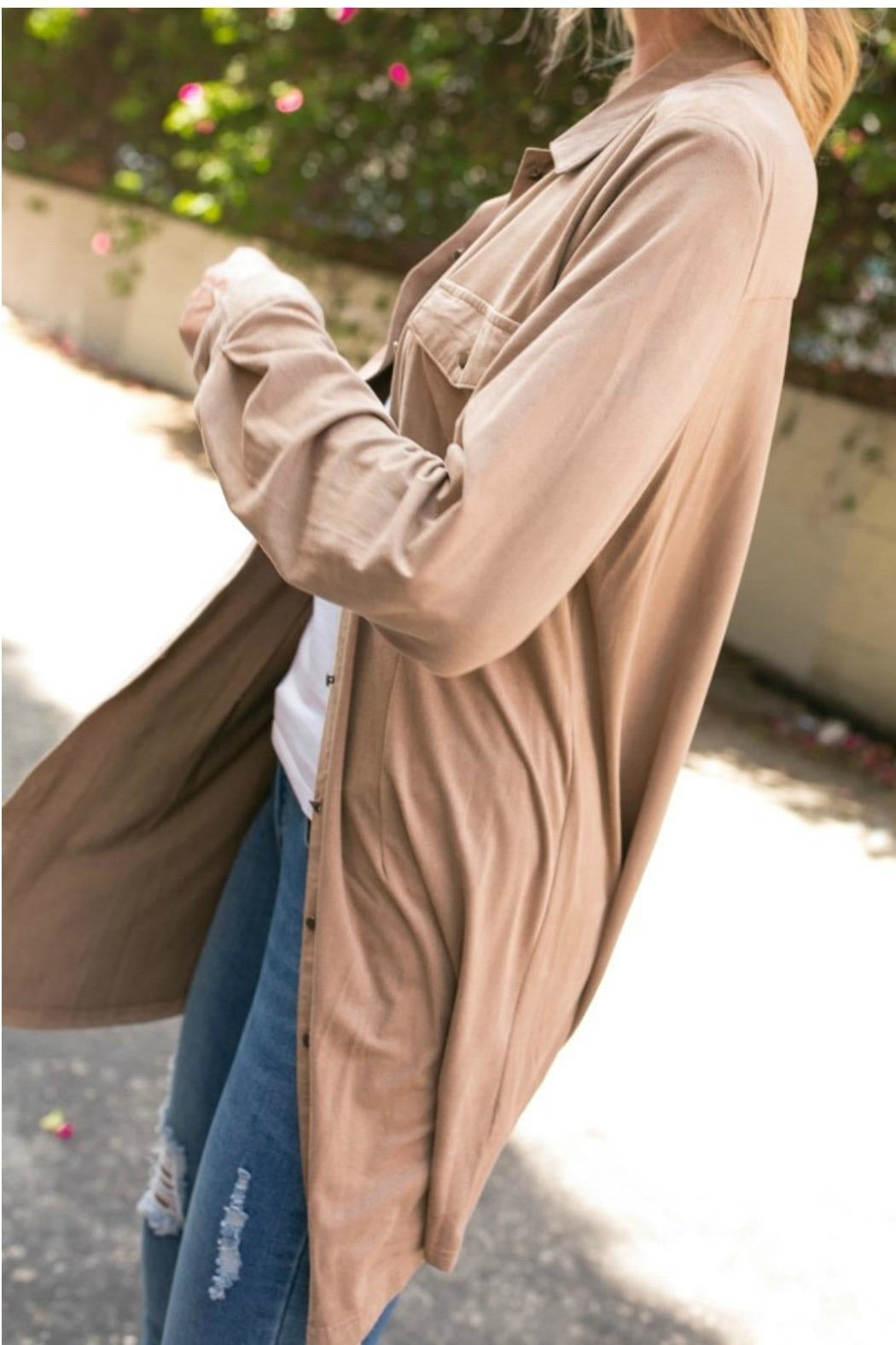 Suede Long Top
