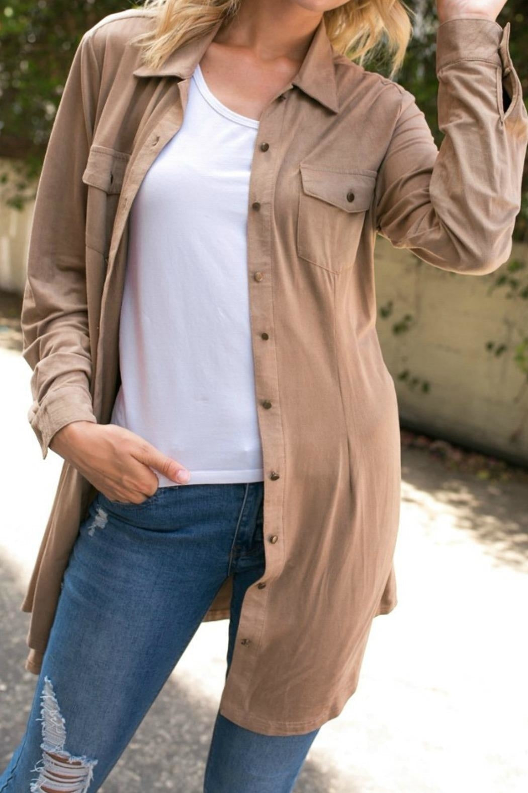 Suede Long Top