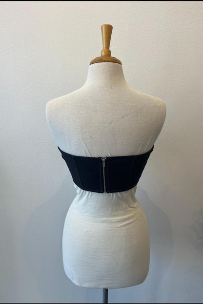 Buttoned Corset Top