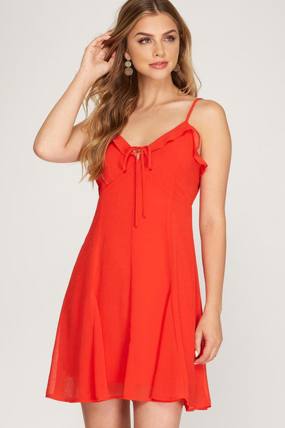 Cami-Dress With Godet-Skirt