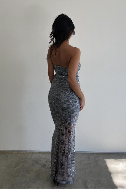 Strapless Sequin Dress