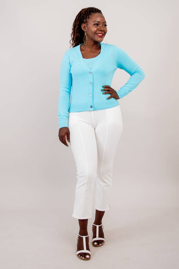 Tellie Cardigan, Turquoise Size XL