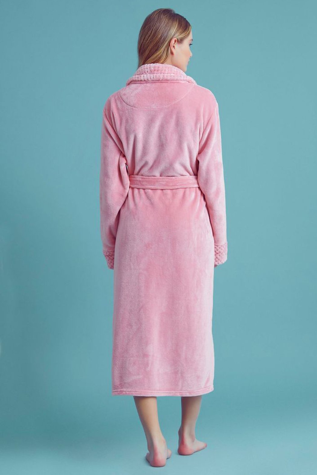 Bubblegum Plush Shawl Collar Robe