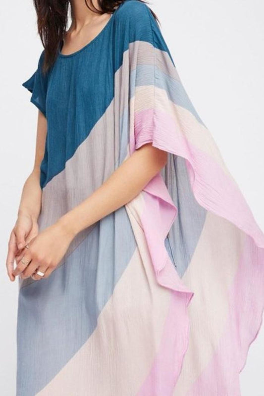 Asymmetrical Rainbow Kaftan