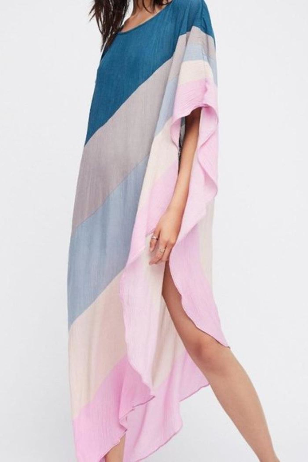 Asymmetrical Rainbow Kaftan