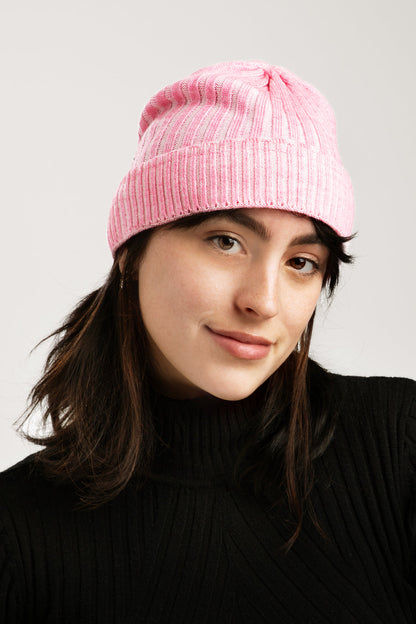 Slouchy Ribbed Cuffed Beanie