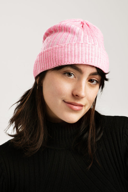 Slouchy Ribbed Cuffed Beanie