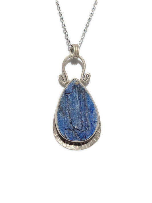 Blue Kyanite Pendant - Point Up