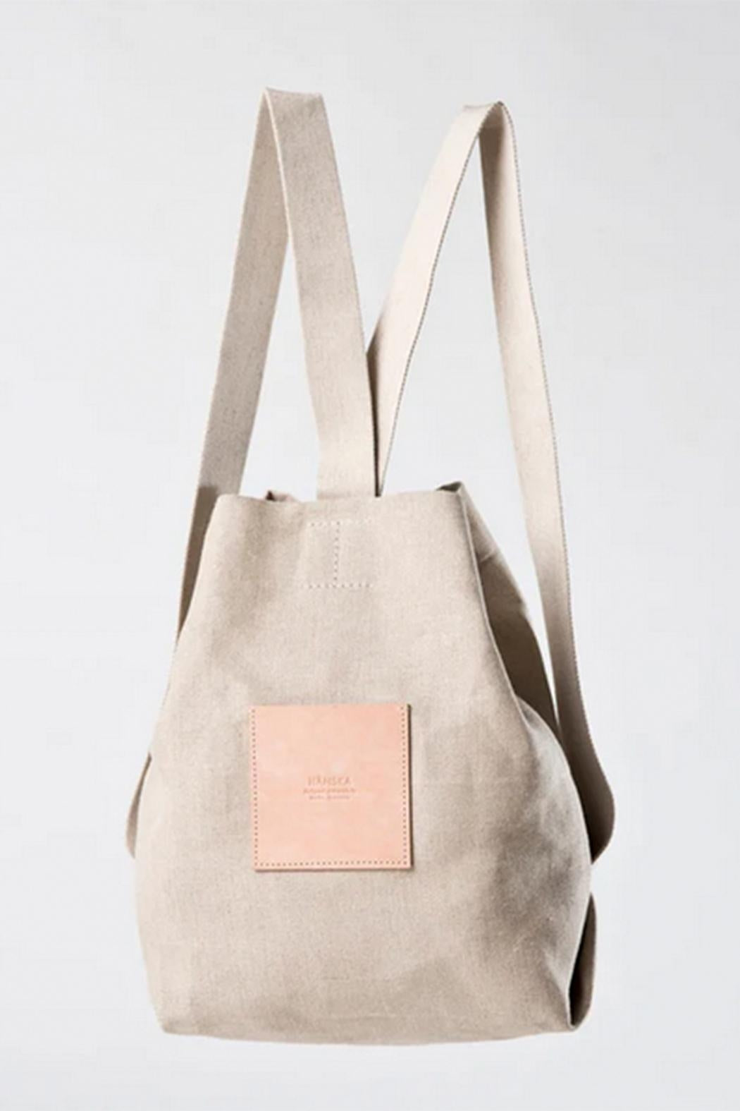 Backpack Black Linen