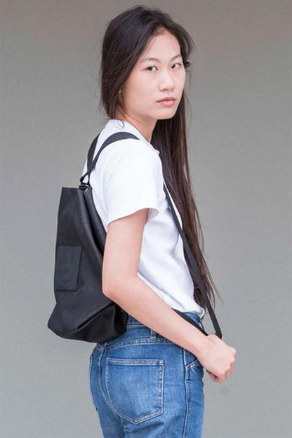 Backpack Black Linen