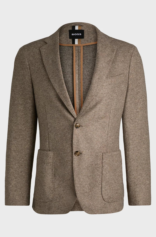 Boss C-Hanry-J Slim-Fit Jacket in Stretch Jersey with Wool