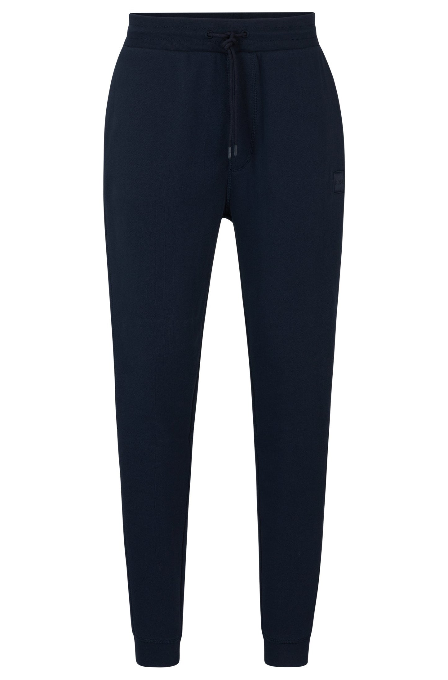Boss COTTON-TERRY TRACKSUIT BOTTOMS WITH LOGO PATCH