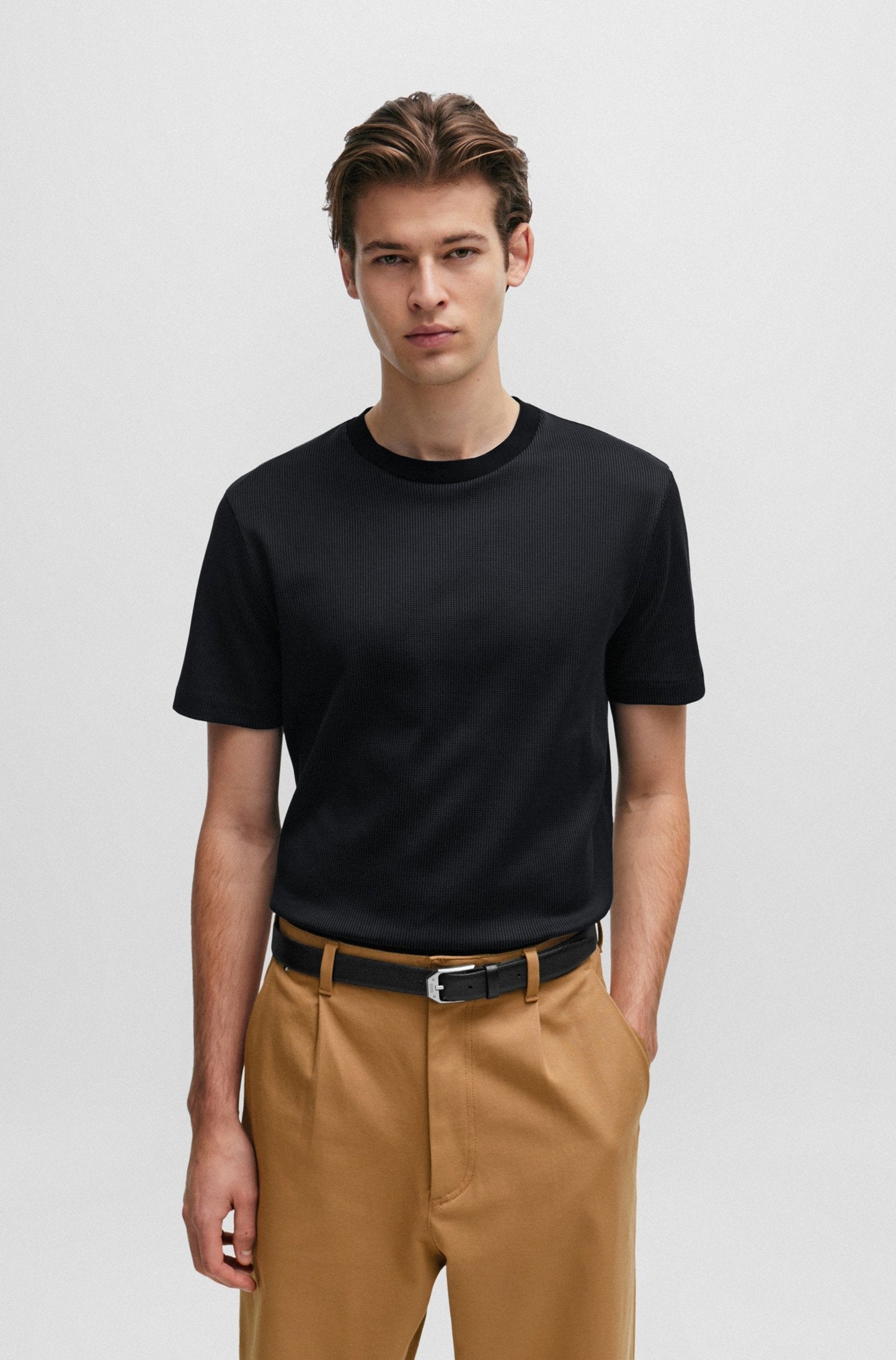 BOSS Cotton T-shirt With Mercerized Finish