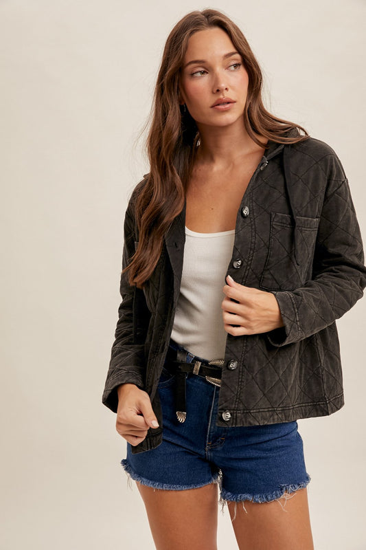 Vintage Black Hoodie Jacket
