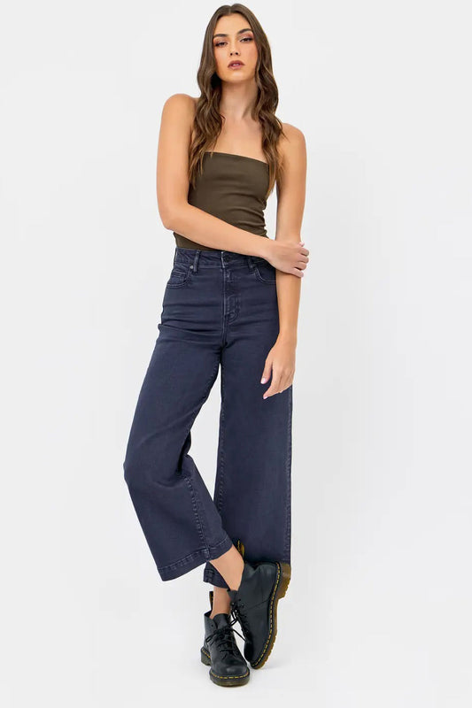 Nori High Rise Wide Leg Carbon Jean