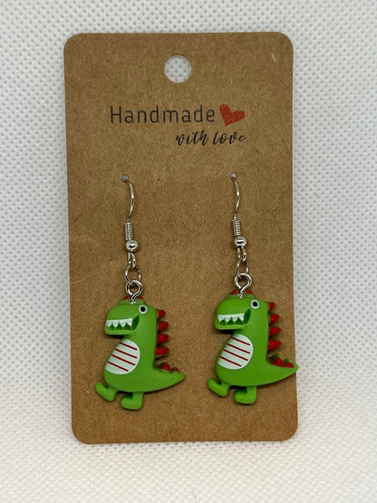 Stainless Steel Dinosaur Earrings