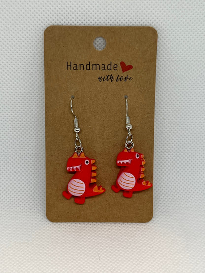 Stainless Steel Dinosaur Earrings