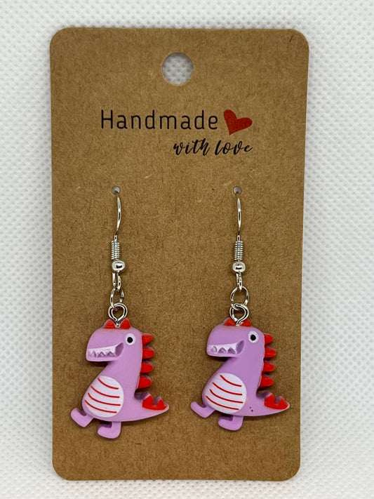 Stainless Steel Dinosaur Earrings