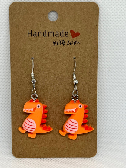 Stainless Steel Dinosaur Earrings