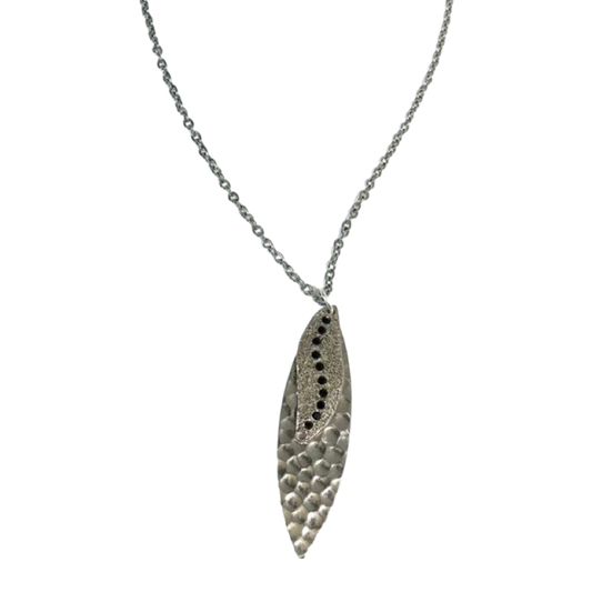 Silver Navette Sun Rays Silver Necklace