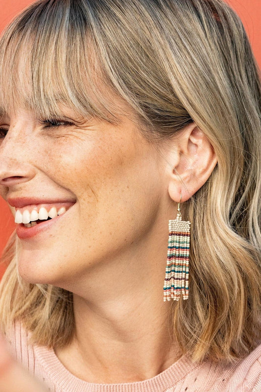 Beaded Fringe Earrings