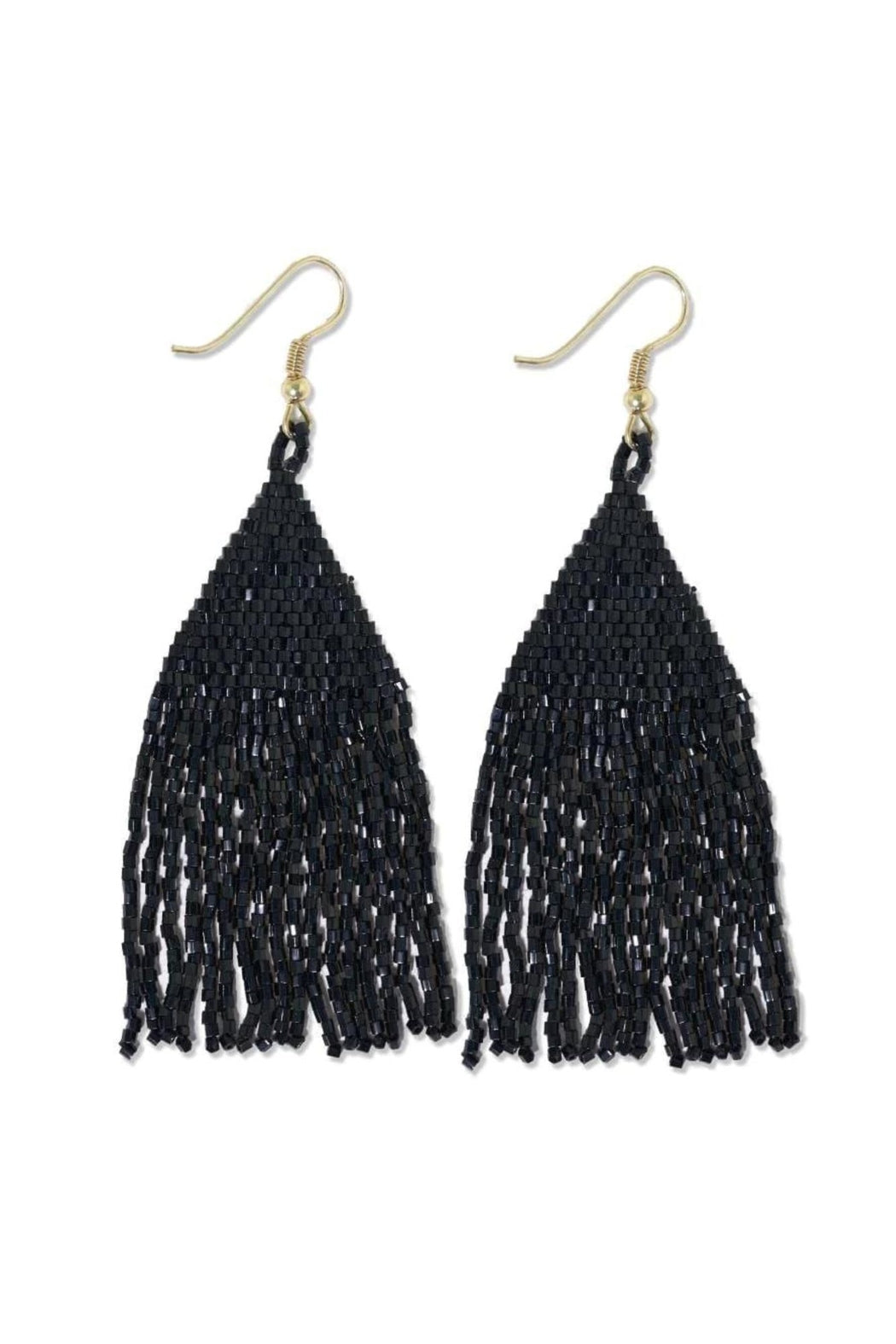 Black Fringe Earrings