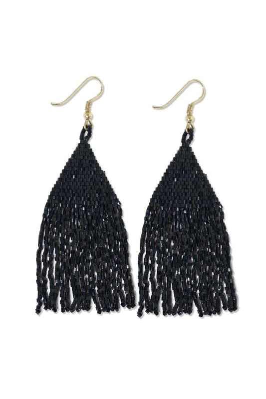 Black Fringe Earrings