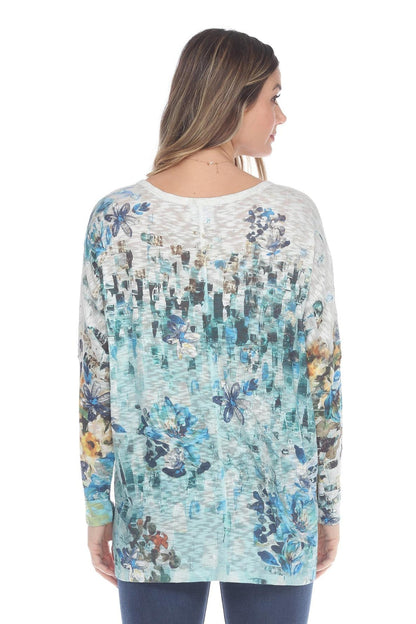 Aqua Blue Knit Top
