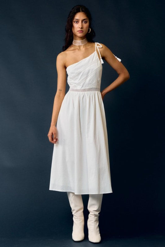 One-Shoulder Midi Dress