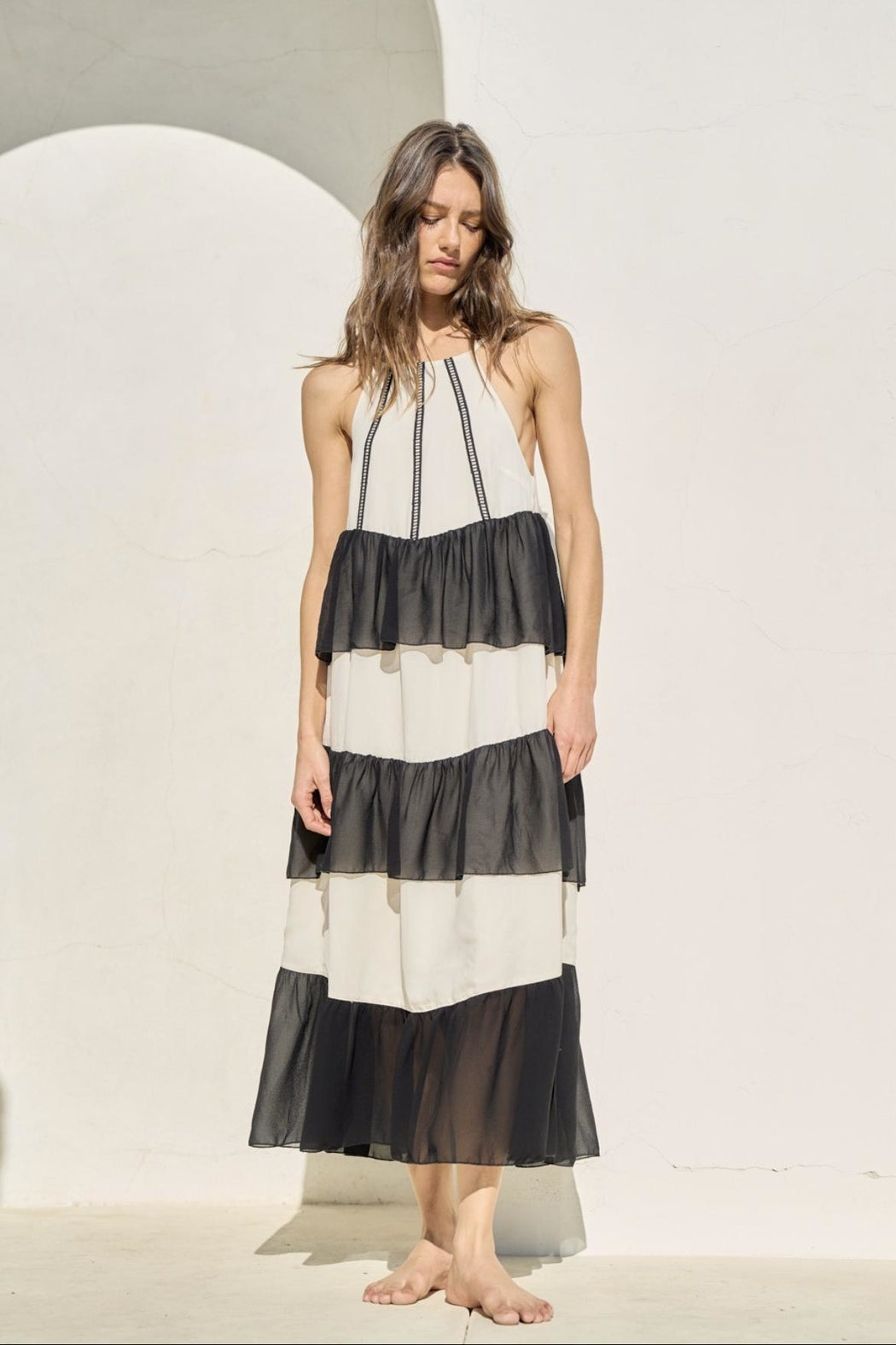 Tiered Halter Dress