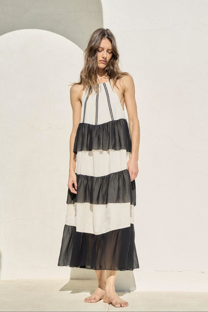 Tiered Halter Dress