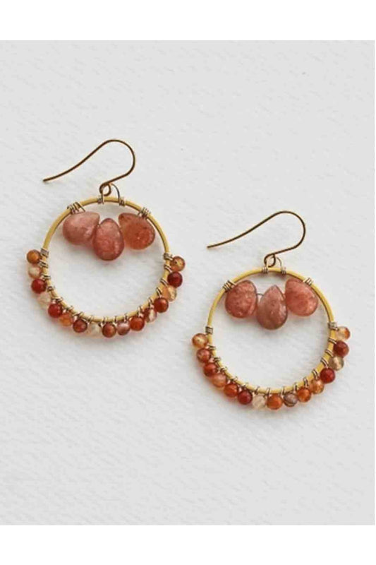 Sunstone Gem Earrings