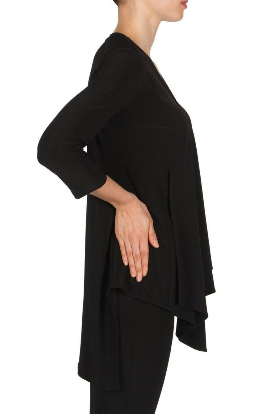 The Asymmetric 3/4 Sleeve Layered Tunic