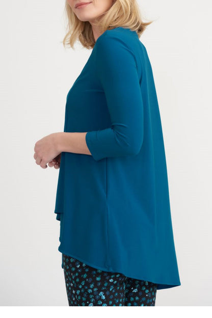 The Asymmetric 3/4 Sleeve Layered Tunic