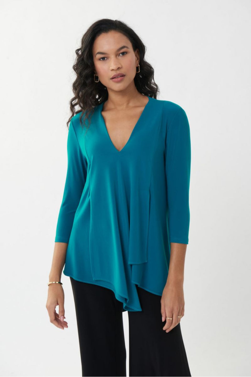 The Asymmetric 3/4 Sleeve Layered Tunic