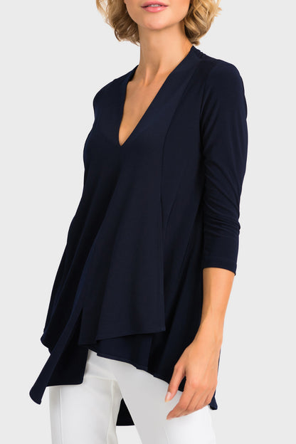The Asymmetric 3/4 Sleeve Layered Tunic