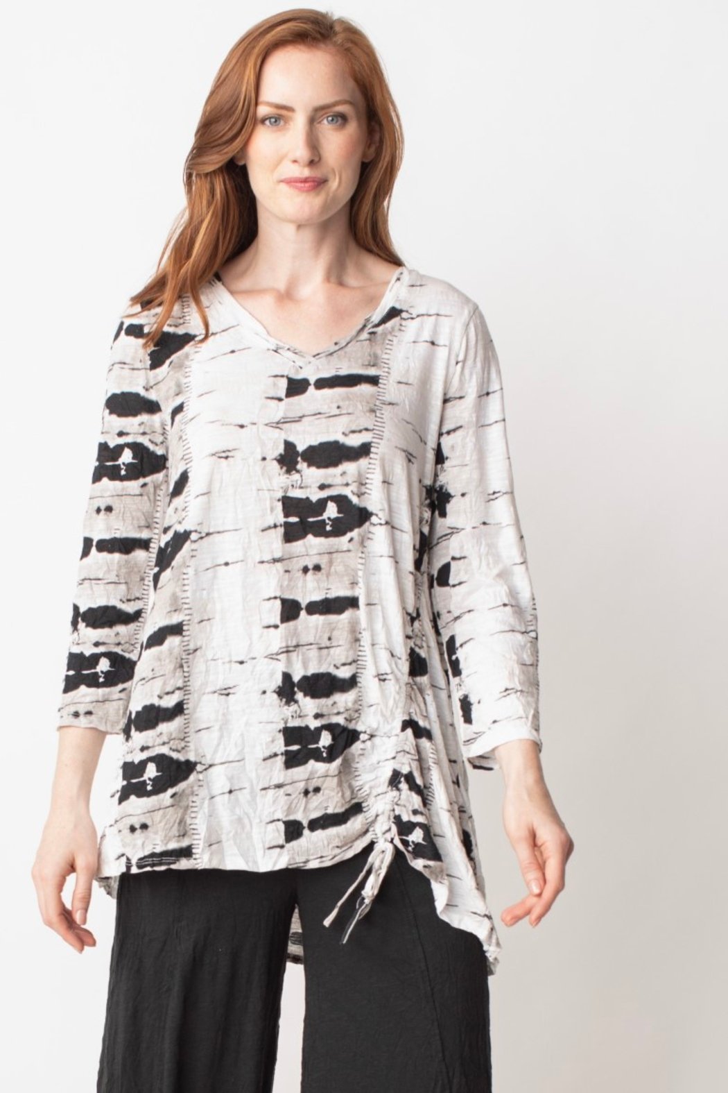 Shibori Ruched Tunic
