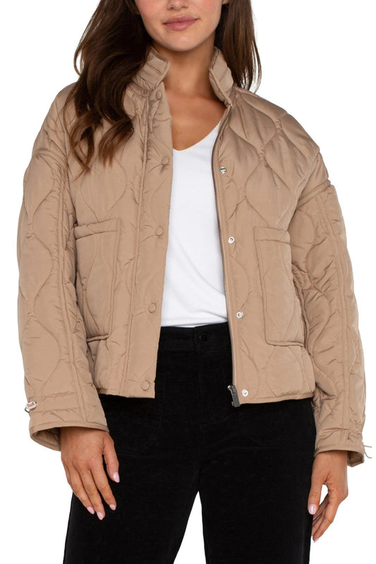 Camel Quilted Jacket